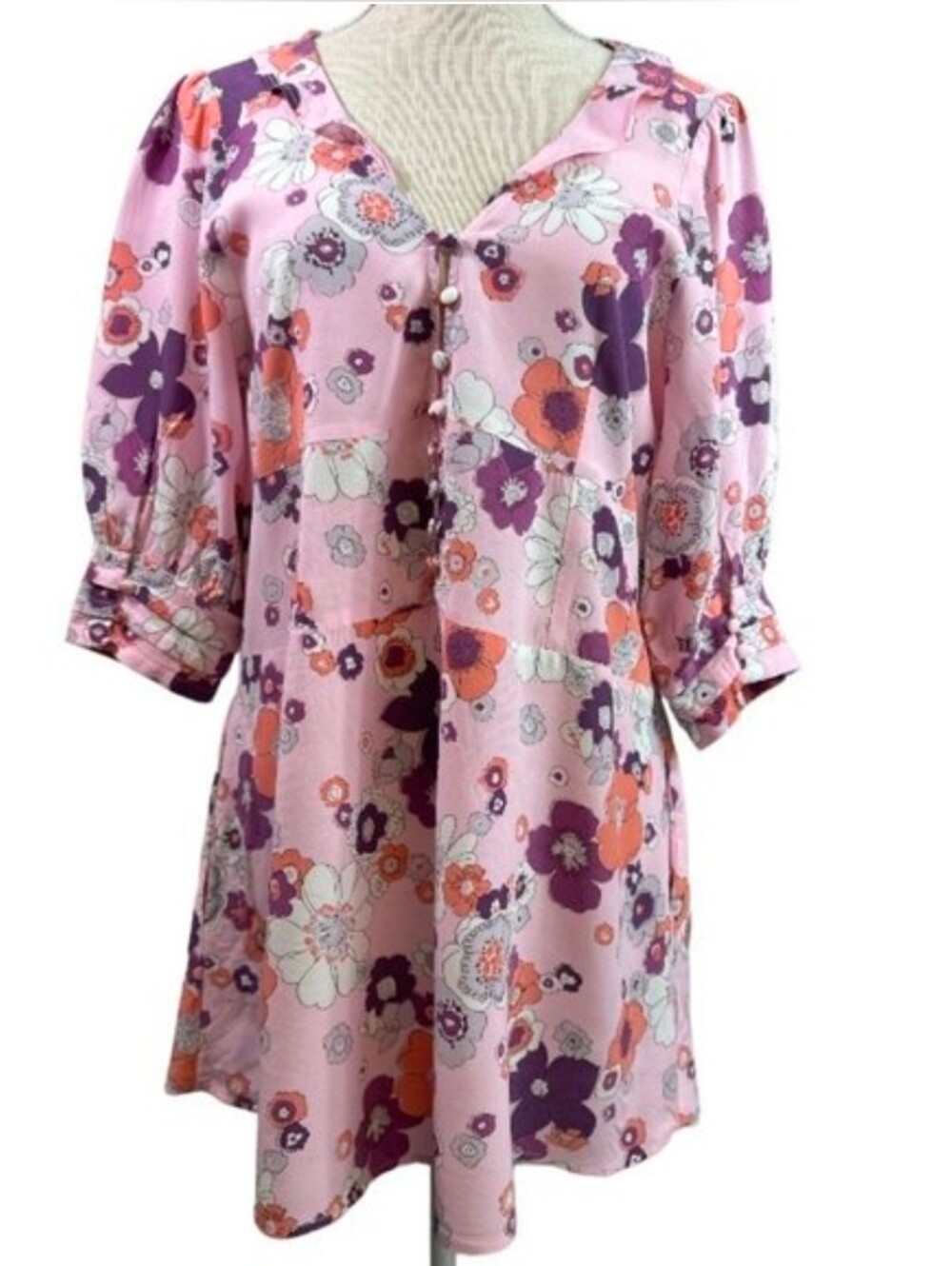 For Love and Lemons Magnolia Trapeze Mini Dress, Size Large